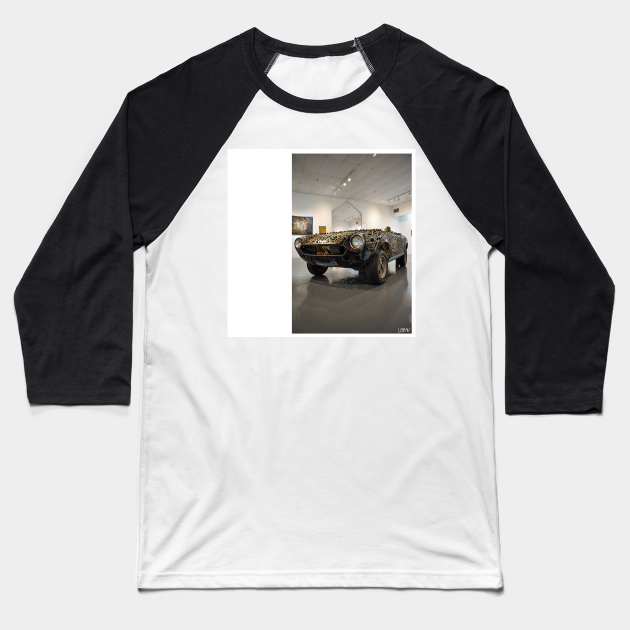 crazy iron car ecopop in museum photograph Baseball T-Shirt by jorge_lebeau